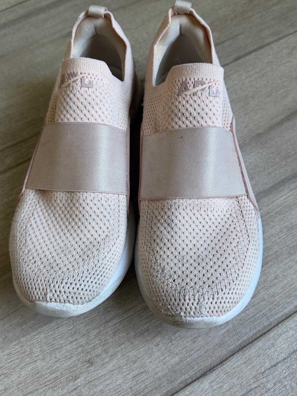 APL Women’s Slip-On Knit Sneakers in Blush Pink